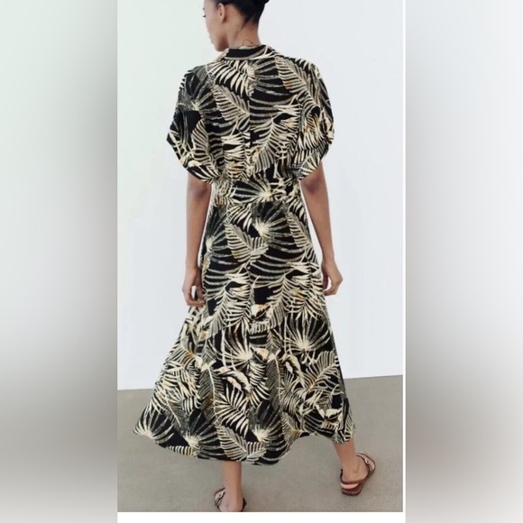 ZARA Tropical Maxi small Dress β Brand New Without Tag - Picture 4 of 12